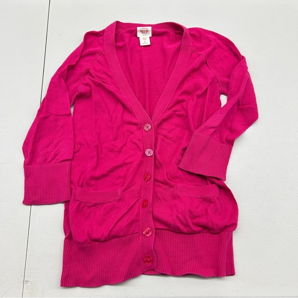 Mossimo Supply Co Pink Cardigan Sweater Lightweight Knit